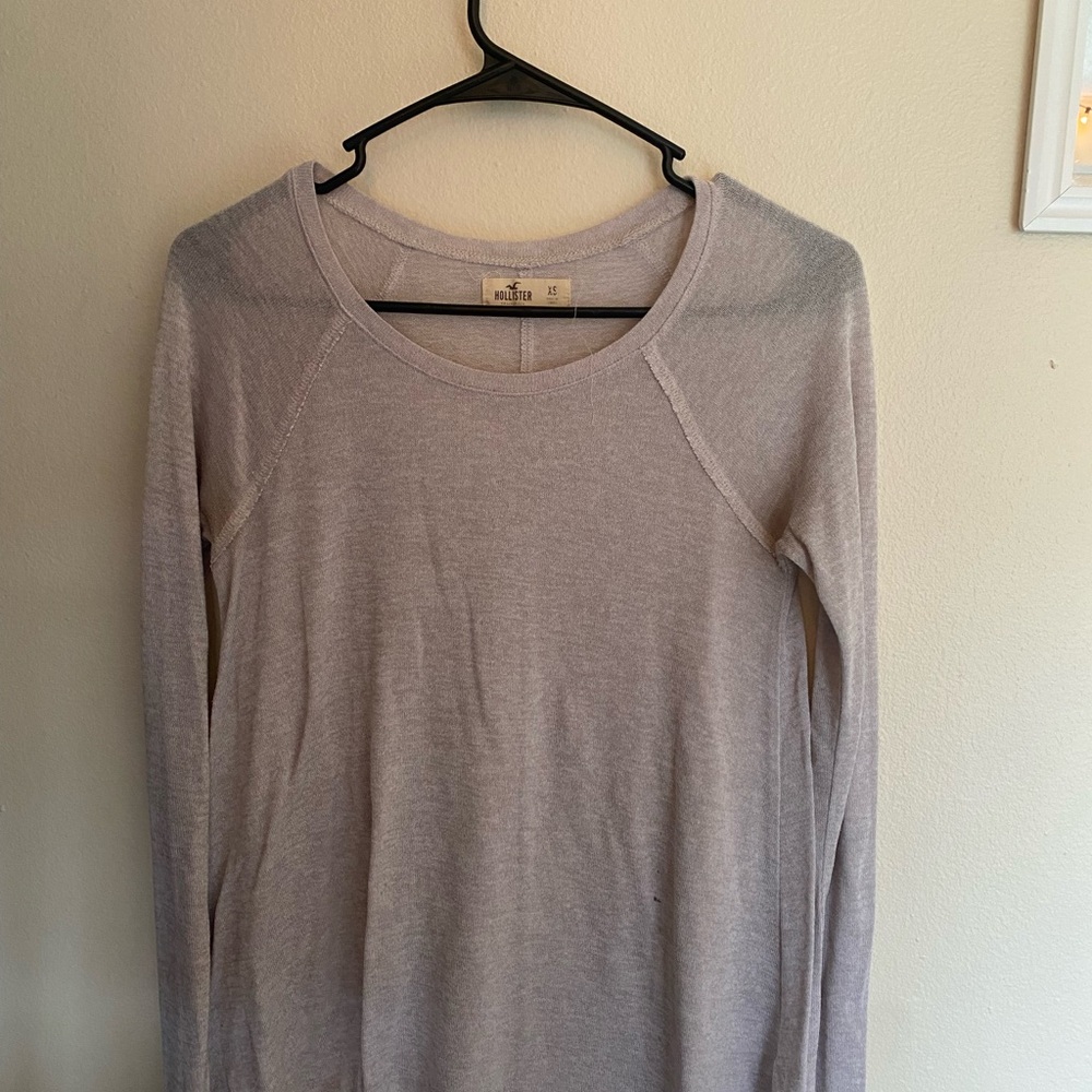 Hollister Women's Heather Tan Long-Sleeve